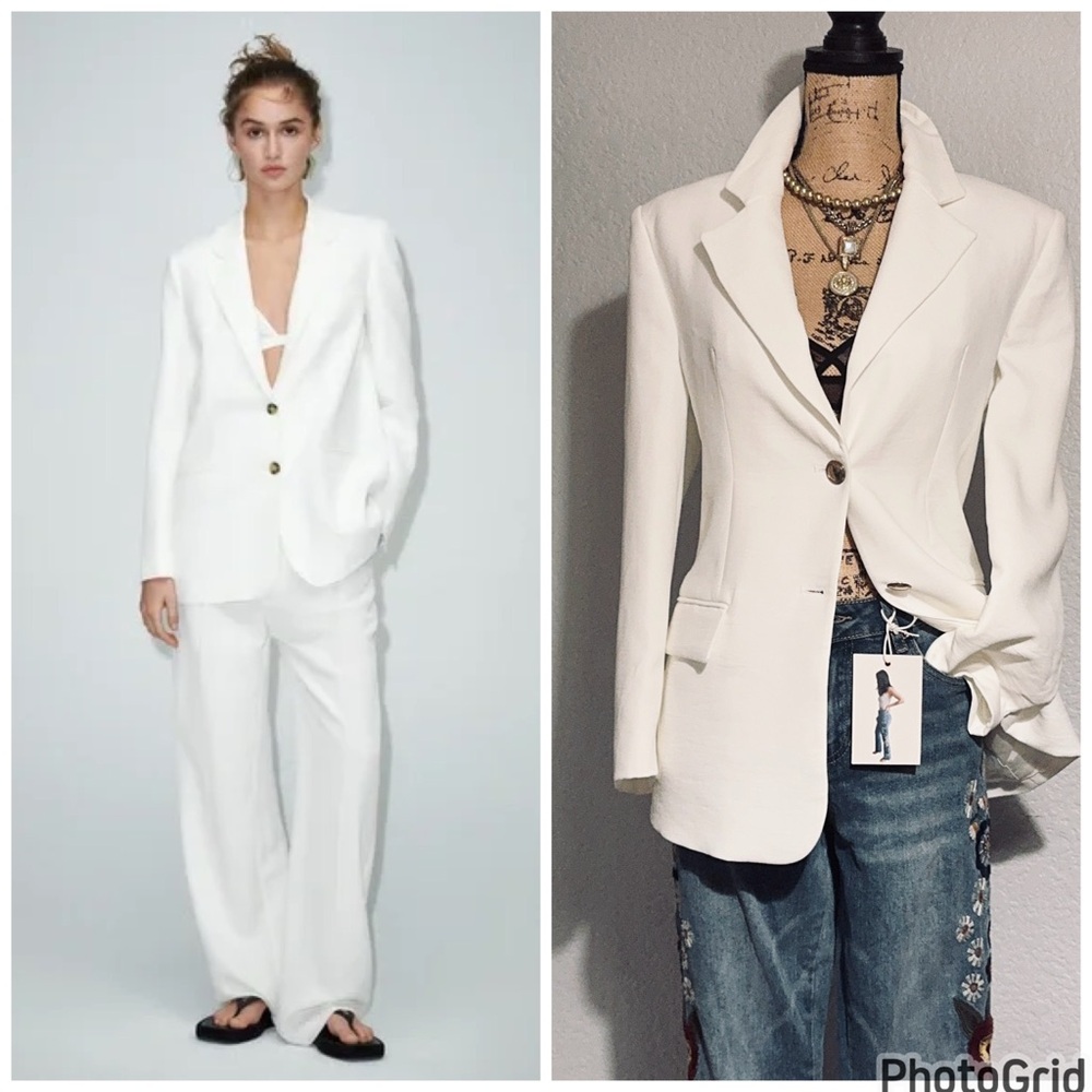 ZARA Blazer in Oyster